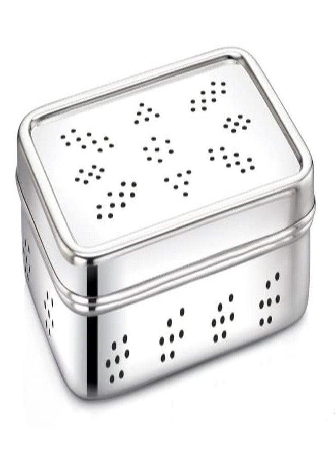 DiBha Stainless Steel Rectangle Shape Box for Kothmir/Dhaniya/Coriander Multipurpose Dabba Storage Box for Kitchen, Color - Silver Set of 1 (Capacity - 500ml) - Image 1